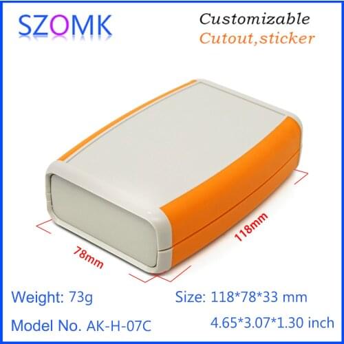 4 pcs 118*78*33mm handheld plastic electronics project box abs pcb device enclosures for electronics plastic instrument housing