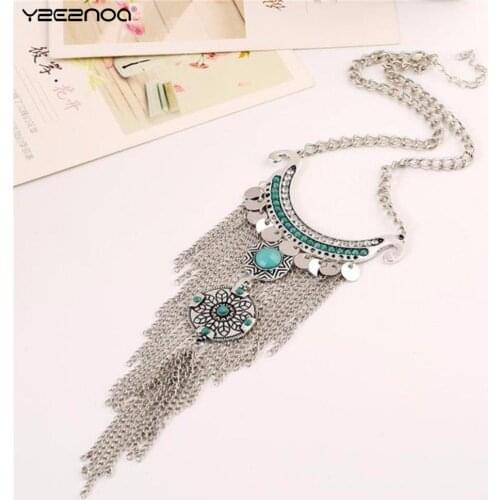40cm Fit DIY 18MM Beauty Snap Buttons Jewlery Wholesale Beauty Fashion Bohemian Style Tassel Elegant Snap Necklace