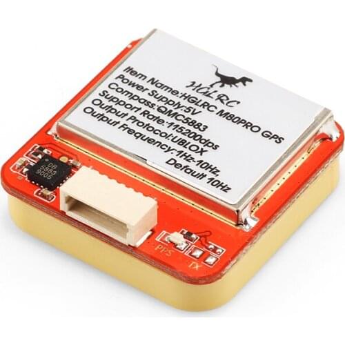 NEW HGLRC M80 PRO GLONASS GALILEO QZSS SBAS BDS GPS Module QMC5883 Compass Gain Antenna for RC Airplane FPV Long Range Drones