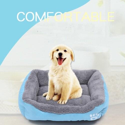 Large Pet Cat Dog Bed Colors Warm Cozy Dog House Soft Fleece Nest Dog Baskets Mat Autumn Winter Waterproof Kennel