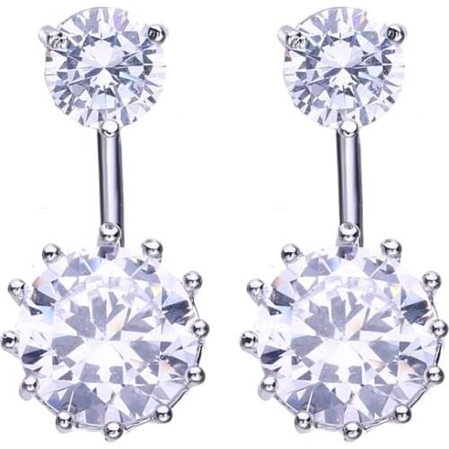 Bettyue Brand Fashion Charm Cubic Zircon White Gold Color Europe And America Style Jewelry Earrings For Woman Wedding Cheap Gift