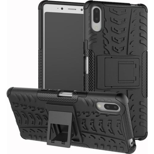 Case For Sony Xperia L3 L3312 L4312 L4332 L3322 Dual Layer Tire Pattern Shockproof Armor Case Kickstand Cover For Sony Xperia L3