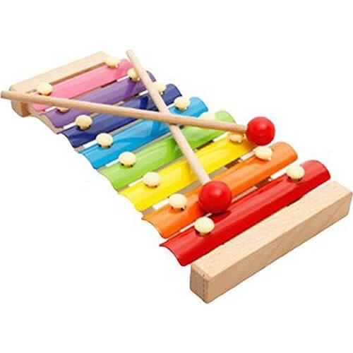 Wooden Xylophone Musical İnstrument Children Baby Fun Time İnstrument Colorful Structure Easy Operation
