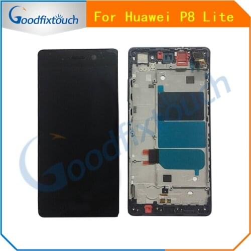 For Huawei P8 Lite LCD Display Touch Screen Digitizer Assembly With Frame Replacement Parts ALE-L04 ALE-L21