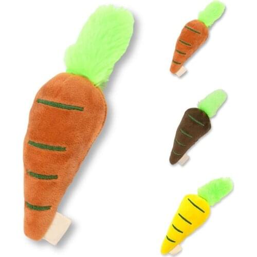 Pet Plush Toy Cat Dog Squeaky Toy Funny Interactive Toy Stuffed Carrot Dog Toy Dog Chewing Toy Pet Training Toys