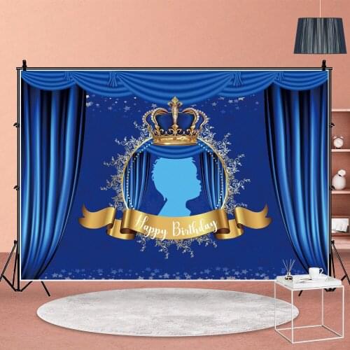 Boy and Girl Curtain Happy Birthday Background for Portrait Photography Party Decors Backdrops Photocall Studio Accessories