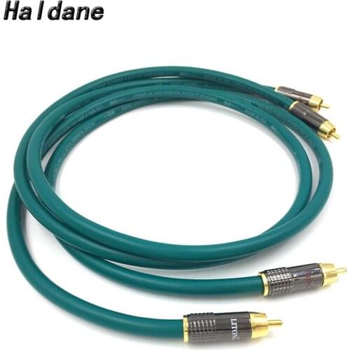 Haldane Pair HIFI Type-2 Gold Plated RCA Audio Cable HIFI Double RCA Audio Signal Cable Rca High-end Corld for CARDAS CROSS