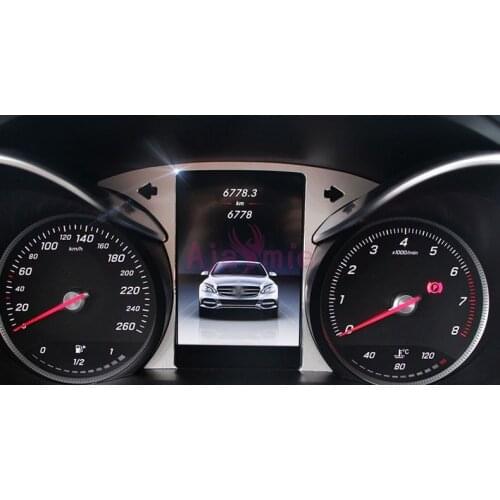 Chrome For Mercedes Benz C Class GLC C200 GLC260 Dashboard Computer Cover Interior Moulding Trim Aluminum Alloy Accessories