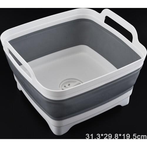 Creative silica gel Retractable foldable sink basin Multi-functional asphalt basket Kitchen fruit and vegetable receive basket