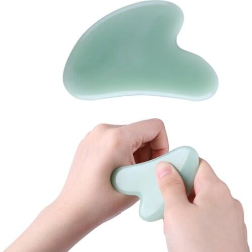 Natural Jade Gua sha Stone Board Massage Rose Quartz Guasha Plate Jade Face Massager Scrapers Tools Spa Scraper Therapy