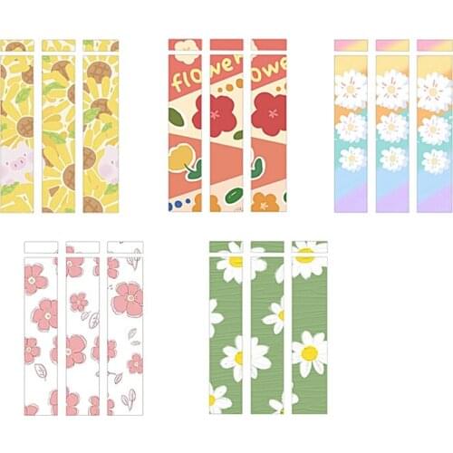 Cute for Apple Pencil Stickers Scratchproof Ultra Thin Stickers Flower Series Press Stylus Non-Slip Protective Paper-3