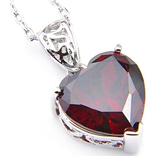 Mini Heart Necklaces Pendant Crystals Colorful Crystal Heart Pendant Necklace Birthday Party Gift