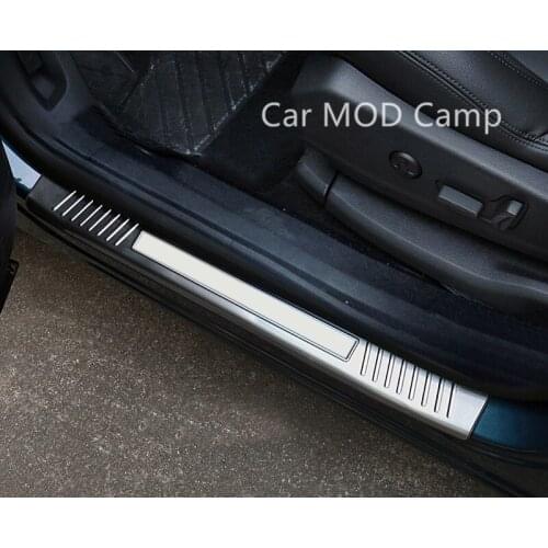 For Peugeot 5008 5008 GT 2017 2018 2019 Stainless Steel Outer Door Sill Scuff Threshold Plate Cover Trim 4pcs Car Styling