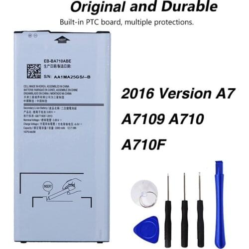Original High Quality EB-BA710ABE Battery For Samsung GALAXY A7 2016 A710 A7100 A7109 A710F Authentic Battery 3300mAh