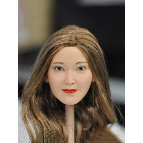 KUMIK18-12 1/6 Female Head Sculpt with Blond Long Hair for 12'' Bodies Woman Action Figures
