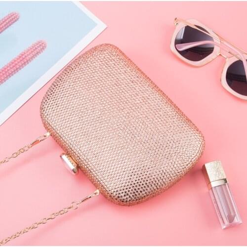 Green Blue Rhinestone Cross body Bag Women Crystal Clutch Bag For Evening Wedding Shoulder Handbags New Arrival Female Clutches