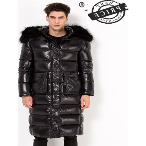 Thick Warm Winter Long Jacket Men Clothes 2021 Streetwear Camouflage 20% Duck Down Coat Fur Hooded Overcoat Hiver L031