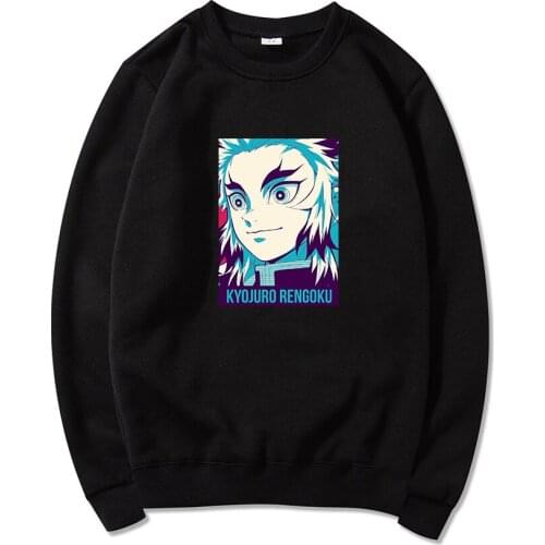 Anime Demon Slayer Hoodies Men Women Unisex Harajuku Sweatshirt Hero Rengoku Kyoujurou Dropship Pullover Tracksuit Sudadera