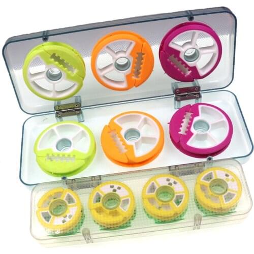 Premium Round Silicone Main Line Leader Rig Storage Tackle Box S L Line Holders Fishing Tackle