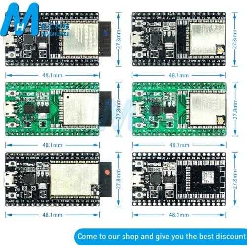 Green/Black WROVER ESP-WROOM-32D ESP-WROOM-32U ESP32-DevKitC Development Board WIFI+Bluetooth IoT NodeMCU-32 ESP32 ESP8266