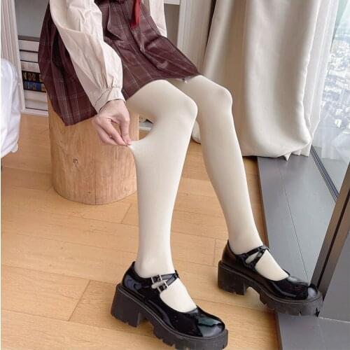 Women Nylon Tights Sexy Slim Smooth Hip Lift Autumn Early Winter Pantyhose Basic Color Black Grey Cream White Stockings 180D