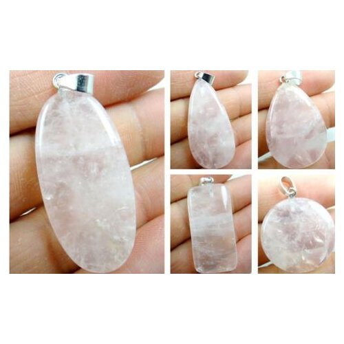 Natural stone Quartz Crystal ronde rechthoek druppelvormige edelsteen voor pendant for DIY Jewelry making necklaces 10pcs