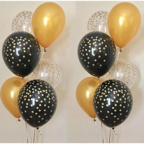15pc 12inch Polka Dot Rose Gold Transparent Latex Balloon Chrome Metallic Helium Balloon Wedding Birthday Baby Shower Decoration
