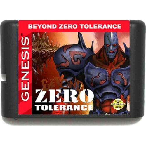 New Arrival Beyond Zero Tolerance 16 bit MD Game Card For Sega Mega Drive For Genesis