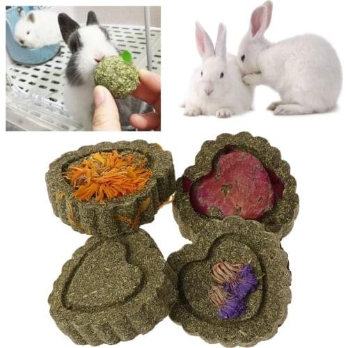2pcs Small Pets Hamster Grinding Teeth Cake Cookie Animals Rabbit Chinchilla Guniea Pig Molar Chew Play Toy 4 Types