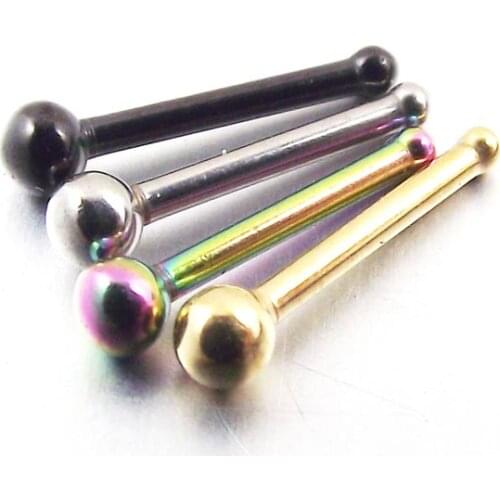 2pcs Small Gold Mini Silver Stainless Steel Ear Cartilage Wrap Nose Ring Tragus Earring Piercing Jewelry 1.0mm 18G