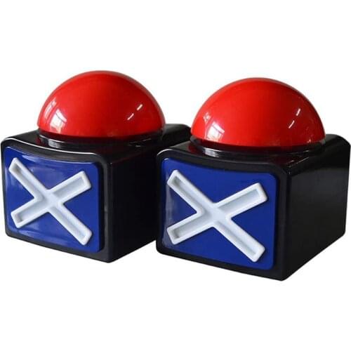 2PCS Game Answer Buzzer Game Buzzer Alarm Sound Play Button with Light Trivia Quiz Got Talent Buzzer Game Toys