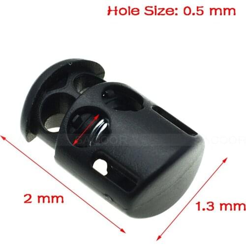 25pcs/pack Plastic Cord Lock Stopper Cylinder Barrel Toggle Clip For Garment Accessories