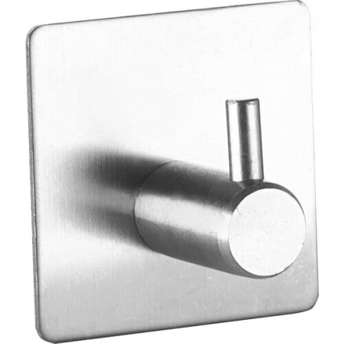 304 stainless steel hook single hook free perforated clothes hooks behind the door wall hanging metal seamless clothes hooks