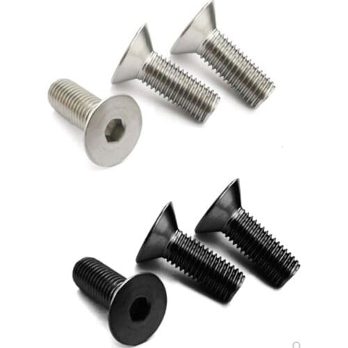 5-100pcs DIN7991 Allen Key head M2 M2.5 M3 M4 M5 M6 304 Stainless Steel or Black Hexagon Hex countersunk Head Screw