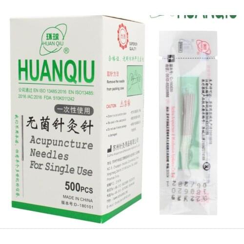 500pcs/box 3 boxes huanqiu sterile acupuncture needle for single use beauty massage needle 0.16/0.18/0.22/0.25/0.3/0.35mm