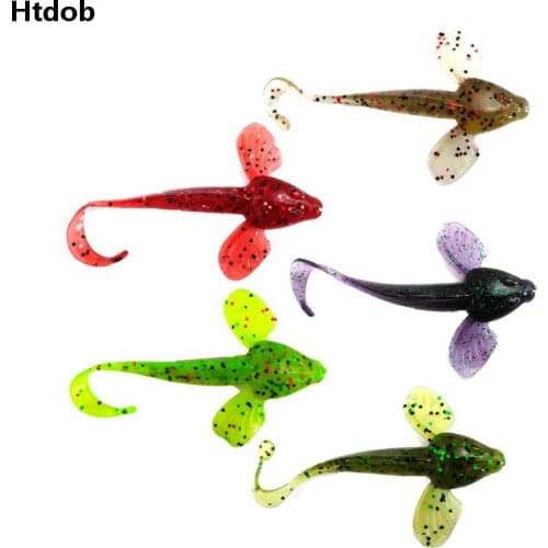 6Pcs Soft Lure 10cm 5.5g Luminous Fishing Lure Minnow Artificial Silicone Bait Fly Fishing Wobblers Silicone Soft Bait Tackle