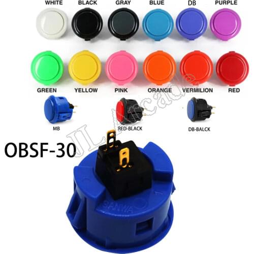 8 PCS Original Sanwa button 30mm & 24mm push button switch OBSF-30 Durable Arcade Button