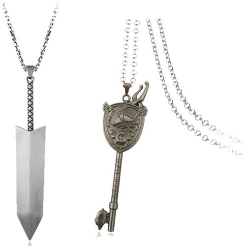 Anime The Seven Deadly Sins Necklace Hawk Meliodas Sword Metal Pendant Chain Choker Necklaces Charm Gifts Jewelry collares