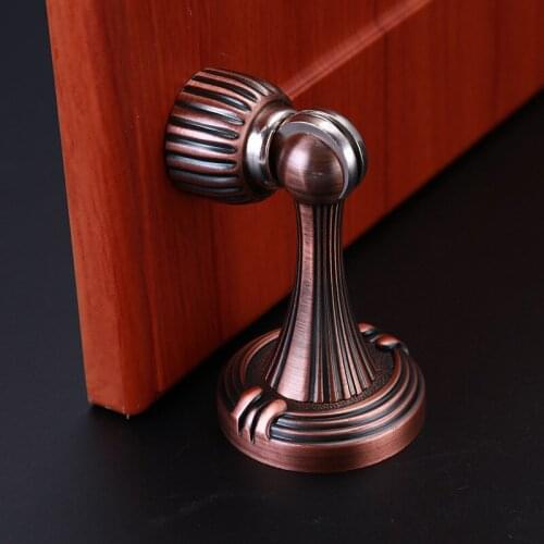 Zinc Alloy Antique Strong Magnetic Door Stops Smoking Household Hardware Block Magnetic Door Crash Gate Resistance