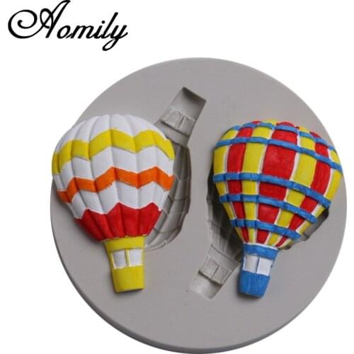Aomily 2 Stlys Balloon Shape Silicone Cake Fondant Chocolate Mold Handmade Cookies Mould Kitchen Baking Decorating Tool Bakeware
