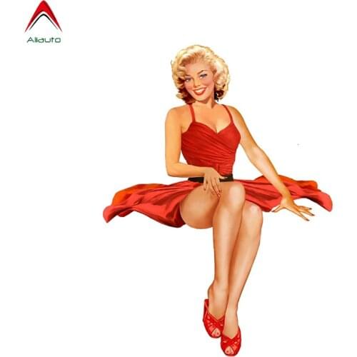Aliauto Retro Beauty Car Stickers Fashion Sexy Girl Automobiles Motorcycles Decor Window Laptop Waterproof PVC Decals,13cm*10cm