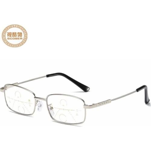 Business Progressive Multifocal Reading Glasses Men Smart Zoom Reading Glasses Women Anti-blue Presbyopic Glasses