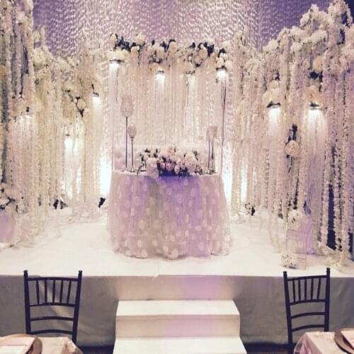 Elegant 200 cm each string White Wedding Supplies Orchids Flower Vine Fashion Wisteria Garland for Party Garden Decoration