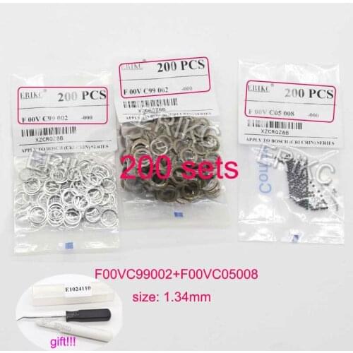 ERIKC Wholesale Price Injector Repair Kits Gasket F00vc99002 Valve Ceramic Ball 1.34mm F00vc05008 for Bosch Common Rail Injector