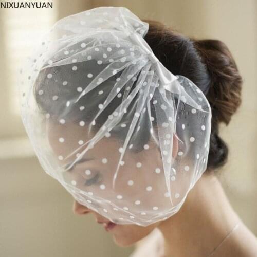 White/Black Bow Bridal Net Birdcage Veils Charming Wedding Veil Hats Bride Wedding White Headpiece Headwear