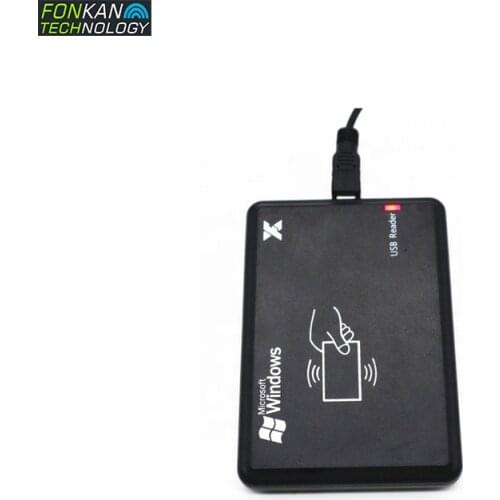 FONKAN Desktop uhf rfid reader samll size label reader writer tag usb emulation keyboard for access control system free SDK