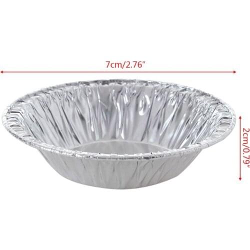 250pcs Disposable Aluminum Foil Baking Egg Tart Pan Cupcake Case Plate Mold Tin
