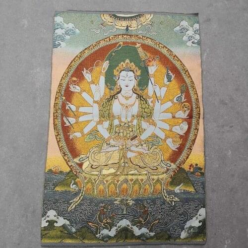 Exquisite Embroidery Thousand Hands Guanyin Bodhisattva Portrait Household Decoration