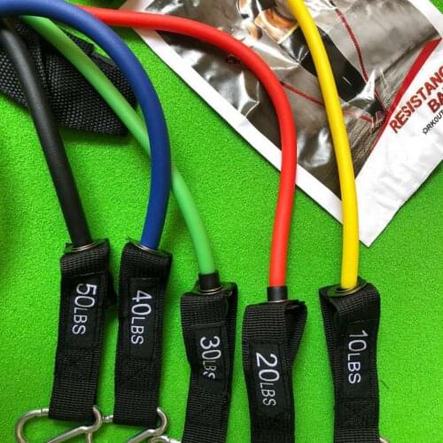 High Quality 17pcs Resistance Bands Set Exercise Bands Working Out Straps For Indoor Outdoor Sports Training Yoga Gym