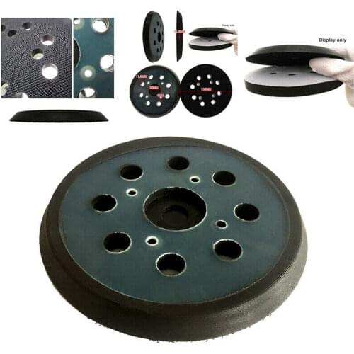 2Pcs 5 Inch 8 Hole Black Electric Disk 125mm Velcro Self-adhesive Sanding Disc Sandpaper Metal Polishing Disc